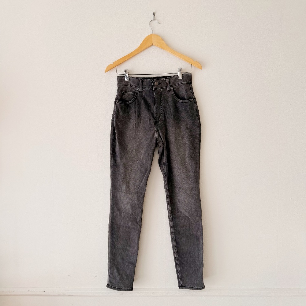lee elastic waist grey skinny jeans